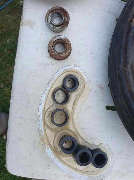 Photo of free Large wheelbarrow wheel (38cm/15") with fissured flat tyre (Wigmore HR6) #3