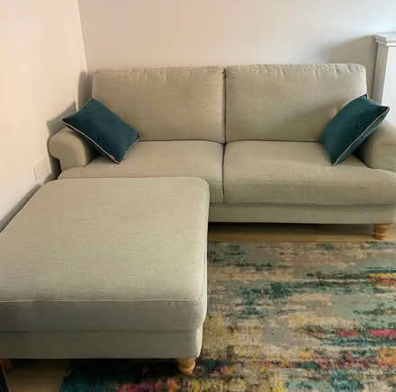 Photo of free 3 seater sofa with footstool (YO43) #1