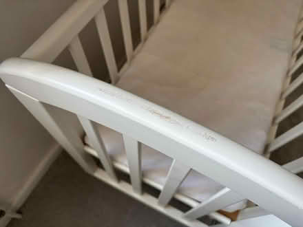 Photo of free John Lewis White rocking cot (Letchworth SG6) #4