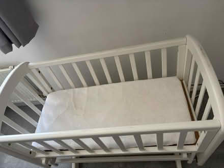 Photo of free John Lewis White rocking cot (Letchworth SG6) #3