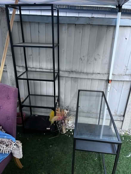 Photo of free Iron glass table and shelve (Romford RM3) #1