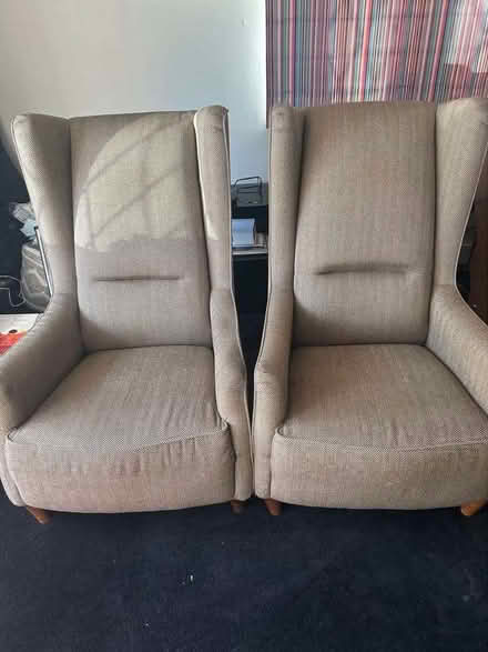Photo of free 2 high wingback armchairs (Wokingham RG41) #1