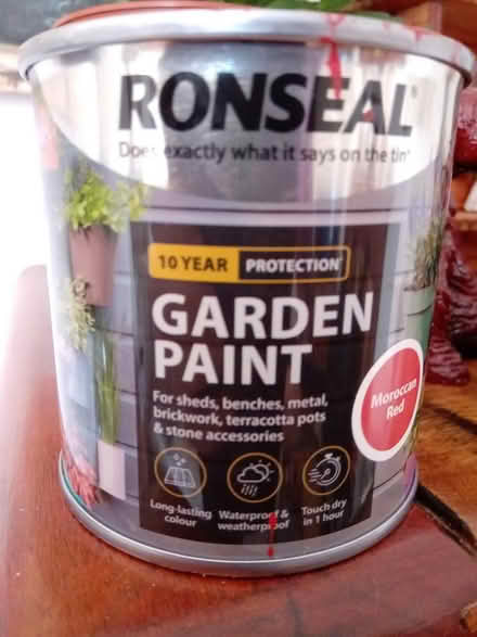 Photo of free Ronseal garden paint 250 ml tin (Orton Goldhay PE2) #1
