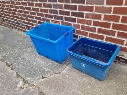 Photo of free 2 x large plastic boxes (Norton Lees S8) #1