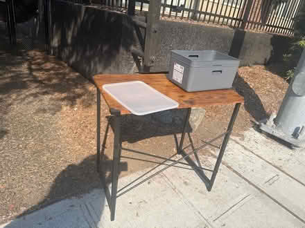 Photo of free Table, plastic bin (U district) #1