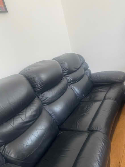 Photo of free 3 seater leather sofa (Basildon SS14) #2