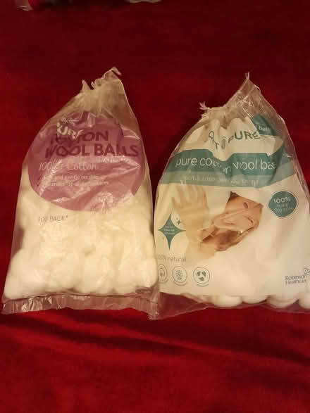 Photo of free 2 x bags of cotton balls (Warden Hill GL51) #1