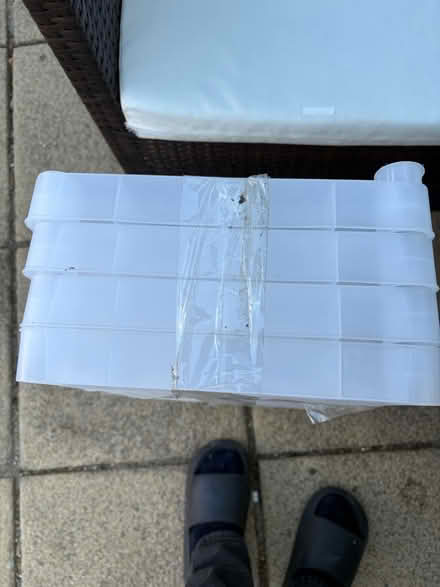 Photo of free Set of white plastic shelves (Wealdstone HA3) #1