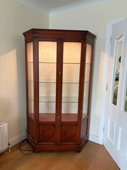 Photo of free Mahogany Glass cabinet (Knocklyon Dublin 16) #1