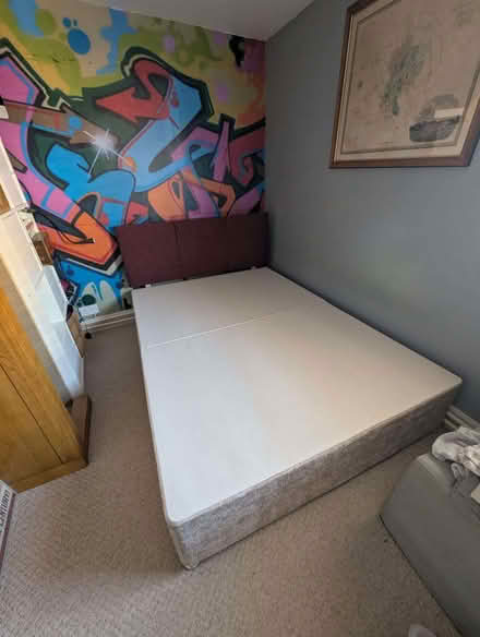 Photo of free Double divan bed base and head board. (Chalton LU4) #2