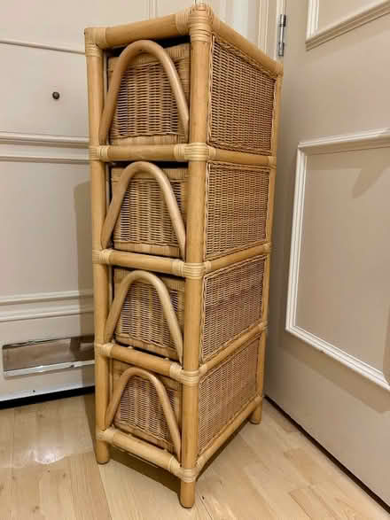 Photo of free Wicker storage unit 4 drawers (High St Ken W8) #2