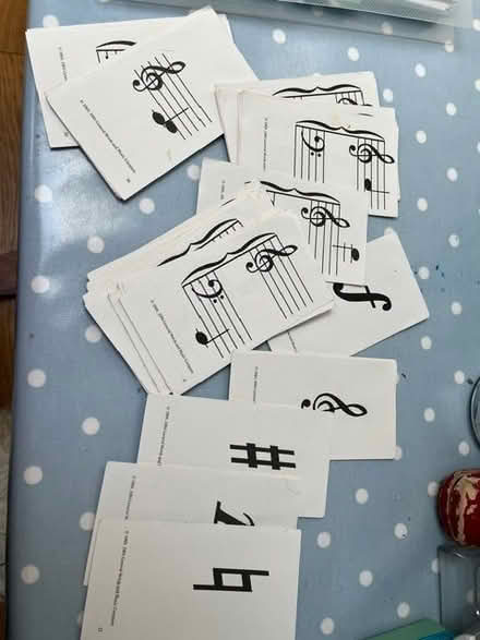 Photo of free set of musical flash cards (Summertown OX2) #1