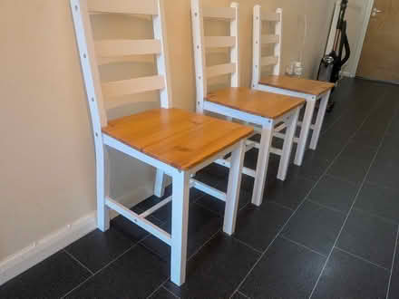 Photo of free 3 Wooden Dining Chairs (Loughborough) #1