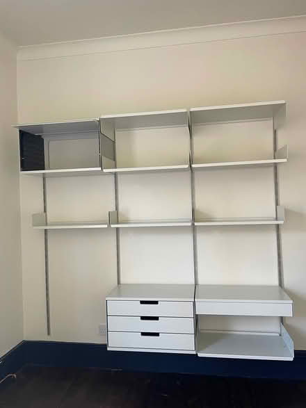 Photo of free Modular wall shelf unit plus desk (Crouch End N8) #1