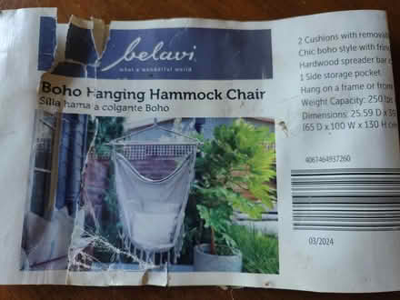 Photo of free Hammock Chair (near Shaws in Groton) #2