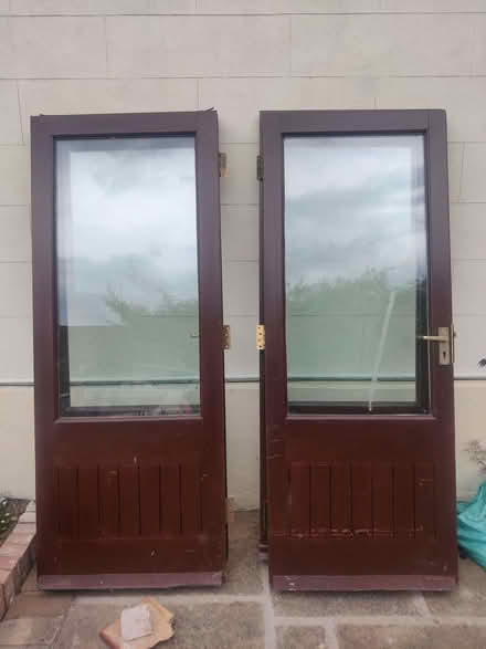 Photo of free 4 Hardwood exterior doors (Yatton BS49) #1