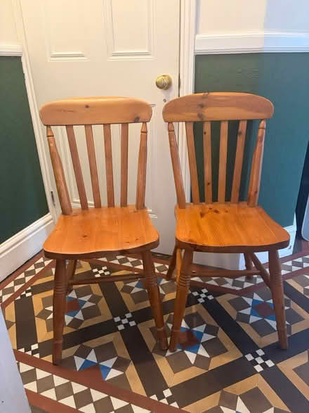 Photo of free Solid dining room chairs x 2 (Swindon old town SN1) #1