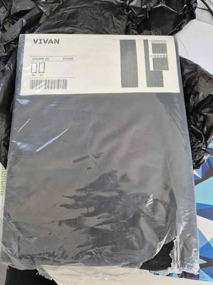 Photo of free IKEA Vivan curtain panel black (Sheering CM22) #1