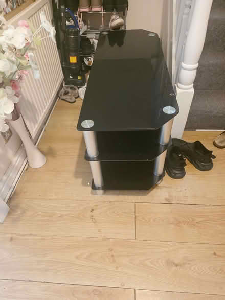 Photo of free Black Glass TV Stand (Colshaw Farm SK9) #1