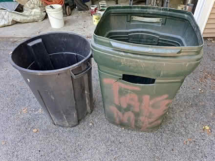 Photo of free 2 plastic garbage cans (winnetka) #1