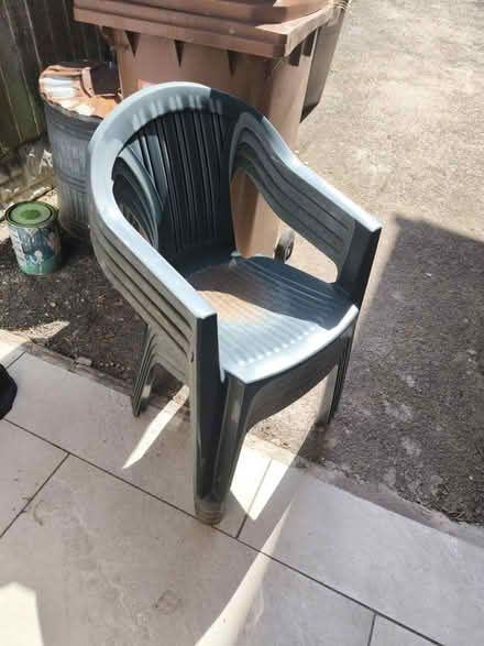 Photo of free Plastic garden chairs (LE6, Groby) #1
