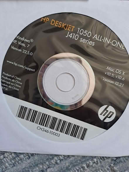 Photo of free Installation Disc re HP DESKJET 2050 ALL-IN-ONE J410 series (Harefield SO19) #2