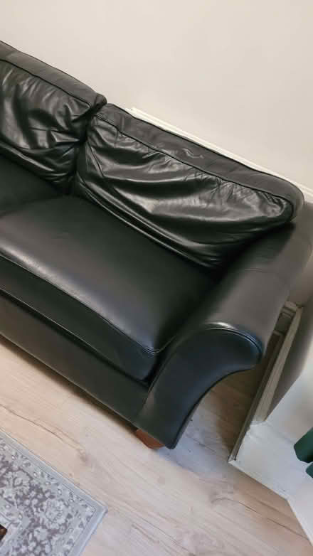 Photo of free Black leather sofa (Nether Edge S7) #2
