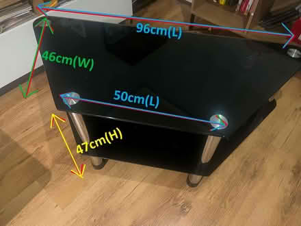 Photo of free Black glass coffee table. Birmingham B1 (Ladywood B1) #1