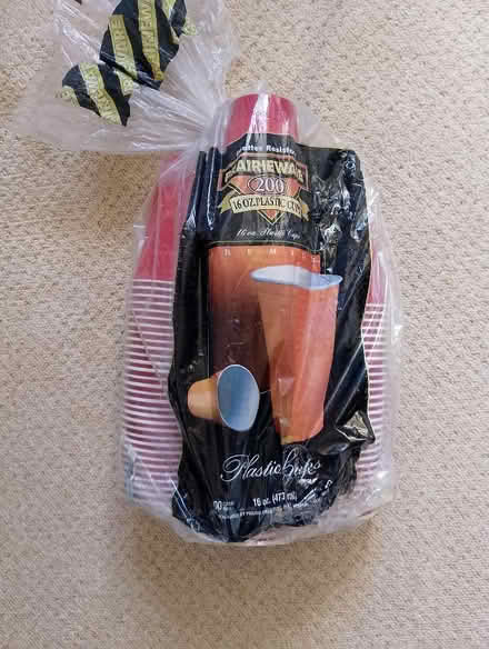 Photo of free Approximately 90 x 16oz plastic cups (Halstead CO9) #1