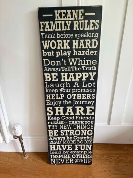 Photo of free Family values wooden board (Giffnock G46) #1