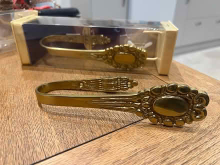 Photo of free Pair of brass curtain holdbacks (Hitchin) #1