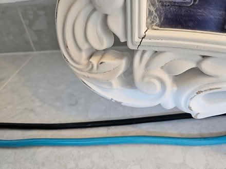 Photo of free White wooden wall mirror (Tooting Bec SW17) #3
