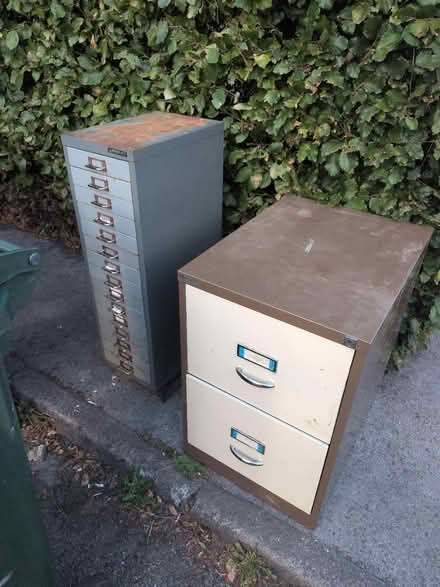 Photo of free Filing cabinets X2 metal (Shipley BD18) #1