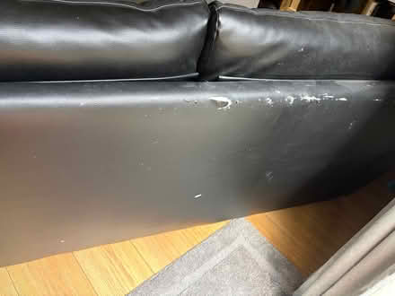 Photo of free Black leather sofa (Bonnington EH6) #3