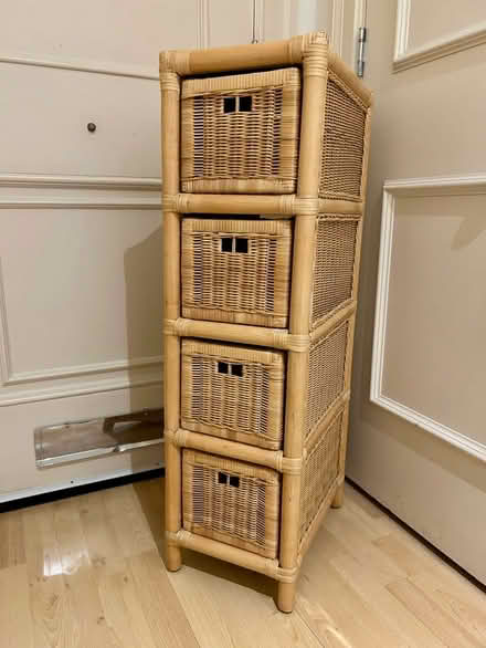 Photo of free Wicker storage unit 4 drawers (High St Ken W8) #1