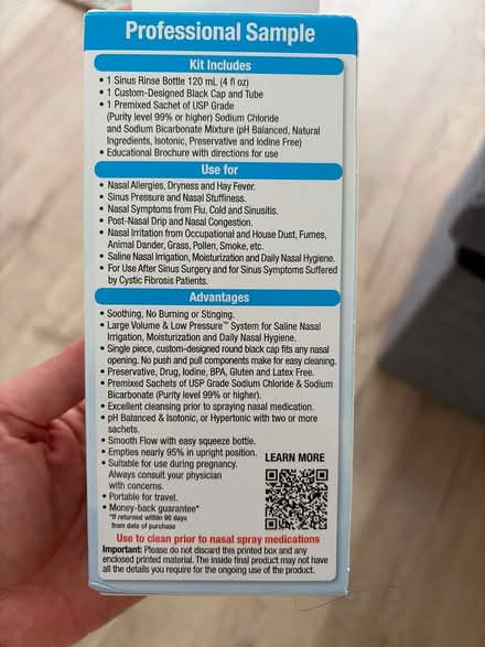 Photo of free Sinus rinse (box open but unused) (SG4 hitchin) #2
