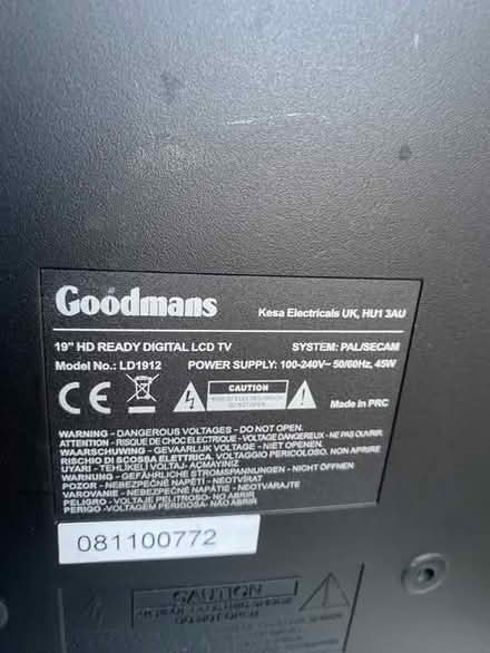 Photo of free Goodmans 19" TV (North Ascot SL5) #2