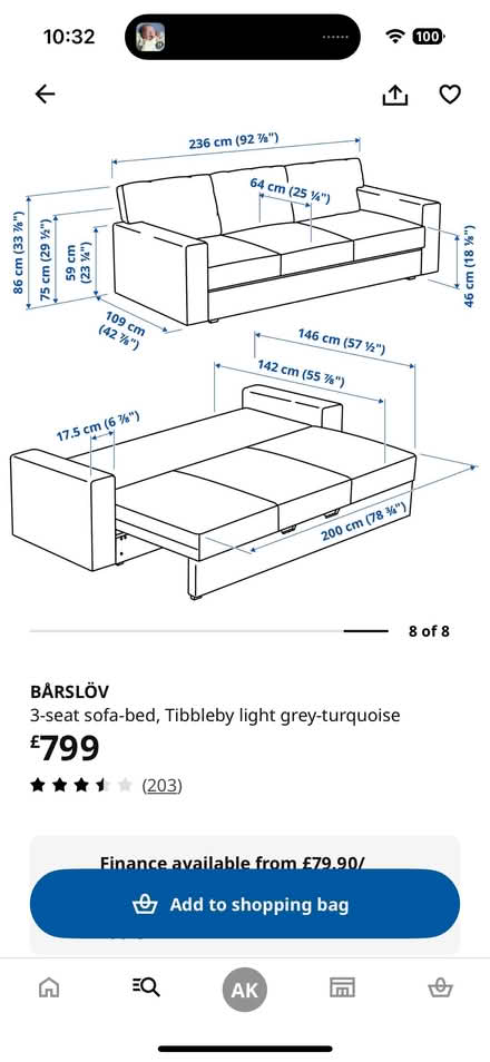 Photo of free Ikea sofa bed with storage (One Clarendon Road WD17) #3