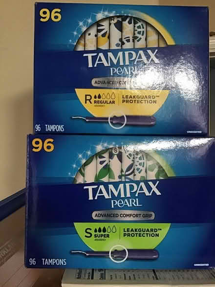 Photo of free Tampons, unopened boxes (Hesperian Blvd) #1