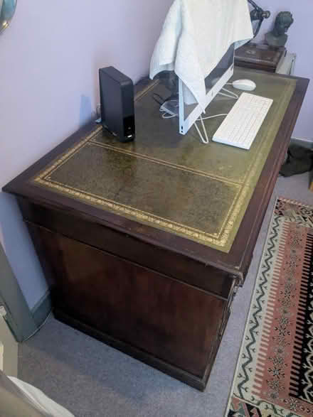 Photo of free Twin pedestal mahogany partner desk (Harrow Green E11) #3