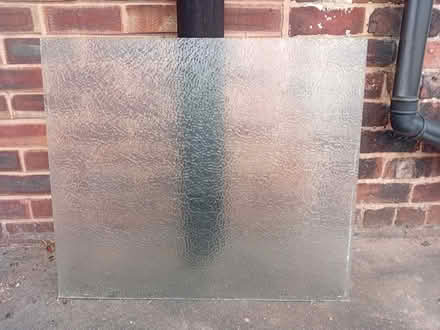Photo of free Patterned glass pane 79 x 68cm. (Mosborough S20) #1