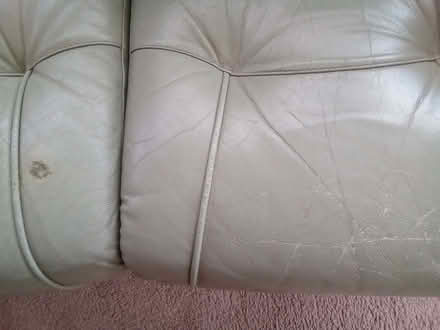 Photo of free three seater leather settee (North Fambridge CM3) #4