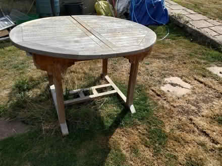 Photo of free Solid hardwood garden table (Stroud (central) GL5) #1
