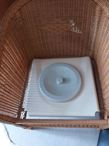 Photo of free Wicker Chair Commode (March PE15) #2