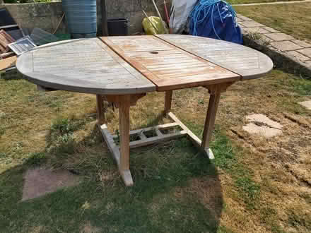 Photo of free Solid hardwood garden table (Stroud (central) GL5) #2