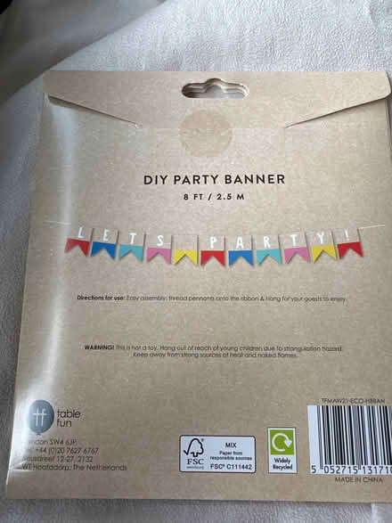 Photo of free ‘Let’s party’ banner new (Cheltenham GL52) #2