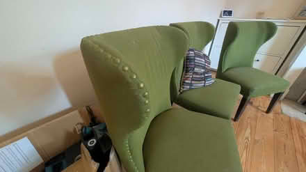 Photo of free 3 lion knocker tufted chairs (East dulwich SE22) #2
