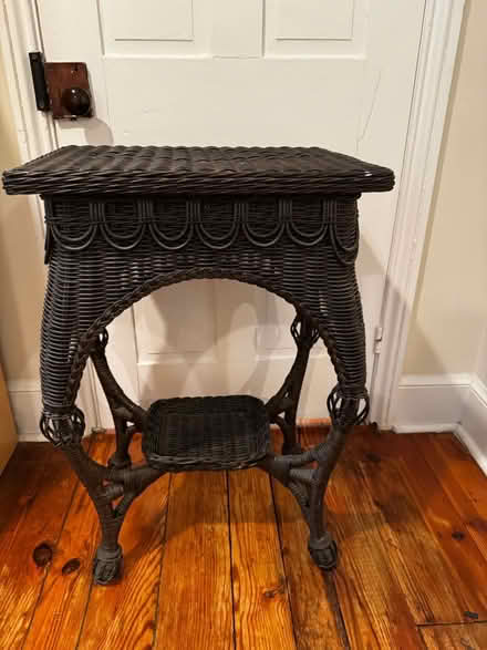 Photo of free Lovely wicker side table (SE Old Town, Alexandria) #1