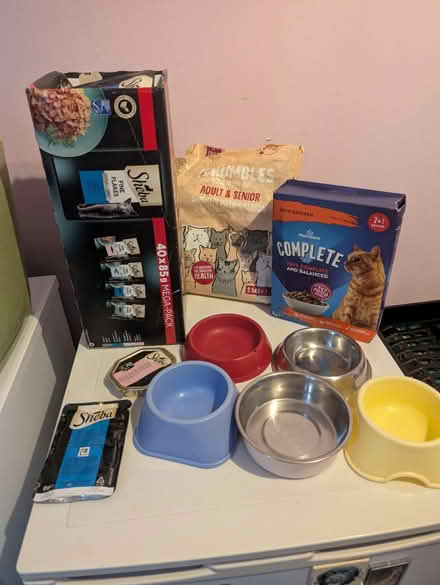 Photo of free cat food & bowls (Wigton CA7) #1