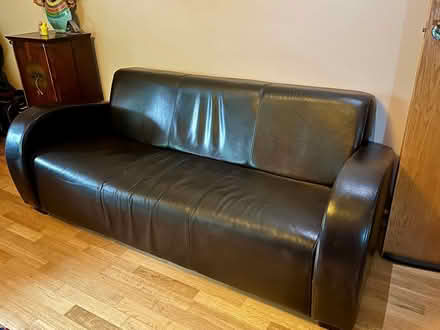 Photo of free Faux Leather Couch (Greystones) #1